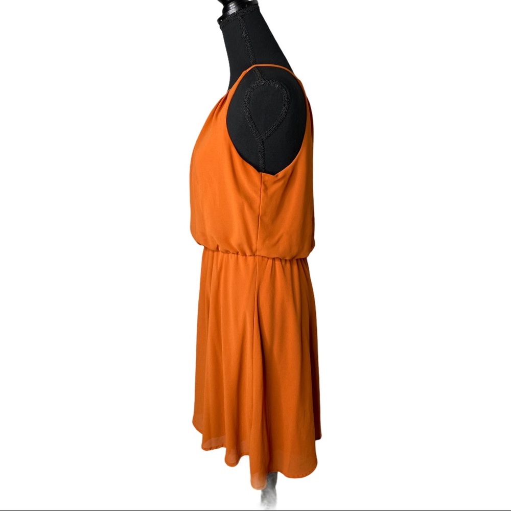 Miami orange mid-length halter dress size Medium - Picture 4 of 7